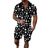 Streatwear Trainingsanzüge Für Herren Kurzarm Fitness Sport Hose Herren Sportanzug Herren Casual T-Shirt Set Herren Klassisch Mode Funktionshemd Herren AA-03 5XL