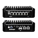 Glovary Firewall Mini PC Quad Core N150, DDR5 8GB RAM 128GB NVMe SSD, 6 x 2.5GbE i226V LAN Fanless Computer Hardware, Micro Router Appliance, AES-NI, OPNsense, TypeC Port, TF Card S