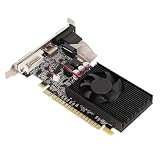 PUSOKEI GT730 Grafikkarte, 2 GB GDDR3 64bit Grafikkarte mit Kühllüfter, unterstützt DVI I VGA HD, 2560 x 1600 PCIE 2.0 Gaming-Grafikkarte für Windows 10, 7, 8, 11 (GT730 2GB GDDR3)