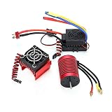 Dilwe 540 Brushless Motor Set, Wasserdicht F540 3000KV 4 Pole Brushless Motor Combo für 1/10 RC C