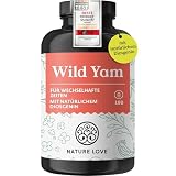 NATURE LOVE® Wild Yam Kapseln - 180 vegane Kapseln - Hochdosiert mit 880mg Extrakt (davon 176mg Diosgenin) je Tagesdosis - laborgeprüft, ohne unerwünschte Zusätze und in Deutschland p