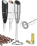 SIMPLETASTE Milchaufschäumer Elektrisch, Handheld Schaumbereiter mit 2 Batterie und Stab, Milk Frother für Cappuccino, Kugelsicherer Kaffee, L