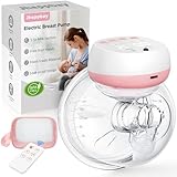 Jheppbay Milchpumpe Elektrisch Tragbar Freihändig - mit 3 Modi und 12 Stufen Elektrisch Milchpumpe, 50% HöHere Milchleistung mit BPA-Frei Silikon BlüTenblatt Design (Rosa, 1er-Pack)