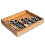 Creative Deco Holzbox Aufbewahrungsbox | 36 x 28 x 5 cm | Holzkiste Klein Ordnungsbox Holz Organizer Box | Buchenholz | Tablett für Kleinigkeiten, Wertsachen, als Gewürz Org
