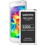 Akku für Galaxy S5, (aktualisiert) 5200mAh S5 Akku Ersatzakku für Samsung Galaxy S5 G900A AT&T, SM-G900V, G900F, G900H, G900R4, I9600, SM-G900P, SM-G900T