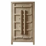 Loberon Schrank Trésorique, Rustikaler Charme, Sichtbare Holzmaserungen, Vintage-Look, Zierleisten für Spannenden 3D-Effekt, Aufbewahrung, Kiefernholz, b