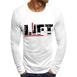 HOTCAT Herren Langarmshirt Baumwolle Longsleeve Drucken T-Shirt Moderner Männer Lang