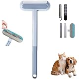 Multifunktionale Tierhaarentfernungsbürste, 3-in-1 Werkzeug mit langem Stiel für Hunde und Katzen, Fusselbürste für Kleidung, Möbel und Teppiche, effiziente Fell- und Fusselentfernung