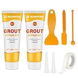 Beanewone Fugen Reparatur, 2 x 110 g Fugenmörtel Weiß, Fliesenfugen Reparatur für Küchen, Fußböden,Fugenreparatur Weiss B