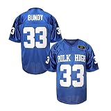 Al Bundy 33 Polk High Fußballtrikot für Herren S-XXXL Blau, Blau, 3X-Groß