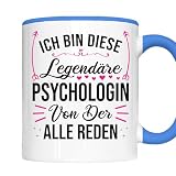 Psychologin Tasse | ich bin diese legendäre Psychologin | Psychologin Geschenk Frauberuf Tasse Psychologin Kaffeebecher lustig