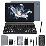 2024 Neueste Android Tablet | 5G+2.4G WLAN Tablet Pc | Octa-Core 128GB ROM(TF 1TB) | 10,1' Touch Display | 3D-Sound | 7000 mAh | 13+8MP | GPS | GMS Certified Tablets mit Tastatur, Stift, Hülle, G