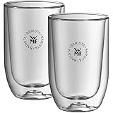 WMF Barista Gläser Set 2-teilig, zwei Latte Macchiato Gläser doppelwandig 280ml, Glas, doppelwandige Kaffeegläser, Kaffeebecher, doppelwandig, hitzebeständig spülmaschinengeeig