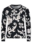 Betty Barclay Damen Basic Shirt mit Blumenprint Schwarz/Beige,42
