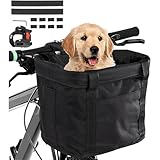 Faltbarer Fahrradkorb, Fahrradkorb Schnell Abnehmbarer Fahrradkorb für Haustiere,Faltbar Fahrrad vorne Korb, mit Lenkeradapter und Kabellbinder,für Kleiner Hund-Einkaufen-Reisen-Picknick
