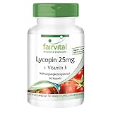 Fairvital | Lycopin Kapseln mit Vitamin E - 90 Kapseln - 25mg Lycopin - VEGAN - mikroverkap