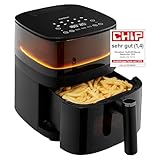 MEDION X10 XL Heißluftfritteuse MD11780 (5 Liter, Airfryer, innovative Wassersprühfunktion für krosse knusprige Speisen, 1.500 Watt, Sichtfenster, Schüttel Alarm,10 Automatikprogramme)