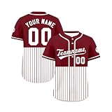 KONG JIMFAN Personalisiertes Baseball Trikot,Individuell Bedruckt Namen Nummer & Logo,Trikot Für Erwachsene/Kinder Unisex Funktional Kleidung Football Trikot Tshirt Herren Oversize(6)