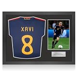 Exclusive Memorabilia Spanien 2010 Fußballtrikot signiert von Xavi Hernandez. Icon-R
