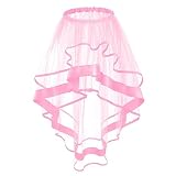 Flovel Damen Tüll Tutu Bustle Röcke Erwachsener Viktorianischer Rock Geschichteter Balletttanz Tutu Rock Party Karnevalskostüm für Frauen und Mädchen (Rosa)
