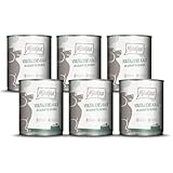 MjAMjAM - Premium Nassfutter für Hunde - vorzügliches Kalb an gedämpfter Zucchini, 6er Pack (6 x 800 g), getreidefrei mit extra viel F