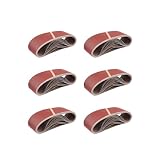FD-Workstuff Gewebe-Schleifbänder │ 25 Stück │ 75 x 533 mm │ Mixpack (je 5 x Korn 40/60/80/120/180) │ für Bandschleifer │ Schleifpapier │ Schleifband-S