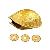 PRETYZOOM 1 Satz Wahrsagungs Werkzeug Für Schildkröten Panzer Schildkrötenpanzer-Statue Wohnkultur Der Geldschildkröte Feng-Shui-schildkrötenpanzer Dekor Feng-Shui-Geld Trimmen Kupfer G