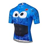 Radtrikot Herren Kurzarm Lustig Fahrradtrikot für Männer Rennrad Trikot Sommer Fahrrad Shirt Cookies Mountainbike Radfahren Trikots Atmungsaktive Radsport Bekleidung