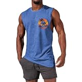 Sommer-Tanktops für Herren, schmale Passform, Muskeln, ärmellos, Sport-Tank-Top, lässiger Urlaub, bedruckt, Strandweste, T-Shirt, Fitnessstudio, Fitness, Workout, ärmellose T-Shirts, schnell trock