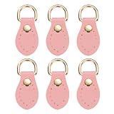 QUARKZMAN 6 Stück Geldbörsenriemenhalter für Handtasche, zum Annähen von Leder Schnalle Taschen-Seitend-Ring-Clips Ersatzverschluss für DIY Schultergurt Crossbody Rucksack Hardware, Pink