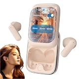 Kabellose Ohrhörer mit Bildschirm – Smart Earbuds Wireless Earbuds – Slider-Kopfhörer, schnurlose Ohrhörer, Vollfarb-Touchscreen-Ohrstöpsel, In-Ear-Kopfhörer, Geräuschunterdrückung