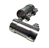 UNIVERSALES ROHRVERBINDER mit Doppelschelle für AUSPUFF ABGASANLAGE 90 mm Länge x Ø 48 mm I