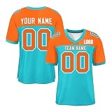 Personalisiertes American Football Trikot mit Namen Nummer Benutzerdefinierte Herren Sporthemden Trikot Atmungsaktiv Personalisierte Fußballtrikots Fußball Team Shirt für Frauen Männer Jug