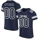 Personalisiert American Football Spieltrikots mit Name Nummer Personalisierte Trikot T-Shirt für Kinder Erwachsene Junge Mädchen Herren D