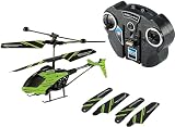 Revell 23829 RC Helikopter mit Fernbedienung Streak, Gyro, 2-Kanal IR-Fernsteuerung, Indoor-Flugmodell, mit Glow-in-The-Dark Effekt Hubschrauber Ferngesteuerter Heli, Grün, 15