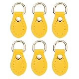 QUARKZMAN 6 Stück Geldbörsenriemenhalter für Handtasche, zum Annähen von Leder Schnalle Taschen-Seitend-Ring-Clips Ersatzverschluss für DIY Schultergurt Crossbody Rucksack Hardware, Gelb
