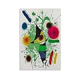 OqcEha Joan Miro, der singende Fisch, Surrealismus, Poster, Gemälde, Bild, Druck, Leinwand, Wandmalerei, Kunst, Dekor, moderne Wohnkunstwerke, Geschenkidee, 60 x 90