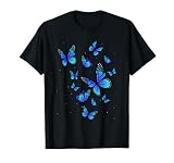 Blauer Schmetterling Kunst Garten Schöne Schmetterlinge T-S