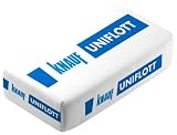 Knauf Uniflott Gipsspachtel-Masse zum Verspachteln von Gipsplatten mit HRK bzw. HRAK ohne Fugen-Deckstreifen, 25 kg – Spezial-Gips, Spachtel-Masse hochfest und schrumpfarm für Wand und Decke, Hellg
