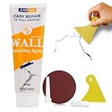 Spachtelmasse Weiß Innen, 200g Wand Reparatur Weiss Paste, Wandspachtel mit Kratzer - Wall Repair Kit Wandfüller weiß einfaches Reparieren beschädigter Wände, Löcher und R