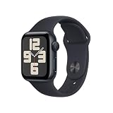 Apple Watch SE (2. Generation, 2023) (GPS, 40 mm) Smartwatch mit Aluminiumgehäuse und Sportarmband (S/M) in Mitternacht. Fitness- und Schlaftracker, Unfallerkennung, Herzfrequenzmesser, Retina Display