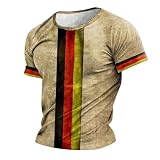YUGHGH Deutschland Trikot Em 2024 Trikot Deutschland Em 2024 Em Trikot 2024 Deutschland Deutschland Tshirt Deutschland Trikot Em 2024 Herren Tshirt Sommer Sport Oberteile Rundhals Sp