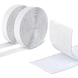 Armiz Klettband selbstklebend - 8M extra starkes doppelseitiges Klett klebeband mit 20mm breitem selbstklebendes Klettband (Weiß)