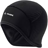 VAUDE Bike Cap, warme Helm- Unterziehmütz, Winddicht & atmungsaktiv, wasserabweisend & schnelltrocknend, Black/White, L