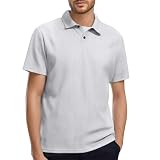 Poloshirts Herren Kurzarm Golf Polohemd Schnelltrocknend Atmungsaktives Regular Fit Shirts Work Tops Praktische klassisches Summer Tops Arbeit Leichtgewichtig Sommer Knopfleiste Sportbekleidung