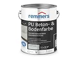 Remmers PU Beton- und Bodenfarbe, lichtgrau, seidenmatt, 5 Liter, Betonfarbe, für Beton/Estrich/Zementfaserplatten, belastbar und chemikalienbeständig
