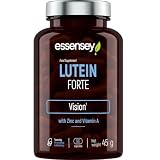 ESSENSEY - Lutein I 20mg I 90 Kapseln I Zinc & Vitamin A I Vegetarier & ohne Zusätze I 90 Tagesdosen I Leicht zu schlucken I Laborgeprü