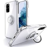 Silverback für Samsung Galaxy S20 Plus Hülle, Handyhülle Samsung S20 Plus mit 360° Ring Halter Schutzhülle TPU Cover Stoßfester Stoßfänger Weiche Dünn Samsung Galaxy S20 Plus Case - Transp