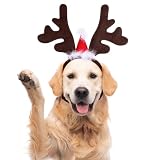 Naler Hunde Katzen Weihnachten Rentier Geweih Kopfschmuck Stirnband Headwear weihnachtskostüm hundekostüm katzenkostüm Verstellbare Elch Kopfbedeckung Haarreif 4313