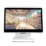 Registrierkasse Kassensystem 4G Windows 7 / Windows 10 Handel Kassensystem i3 1366 * 768 Auflösung LCD 64GB Touch-Kasse PC POS USB VGA Bildschirm Monitore FüR Einzelhandel,DualScreen15.6''+15.6''